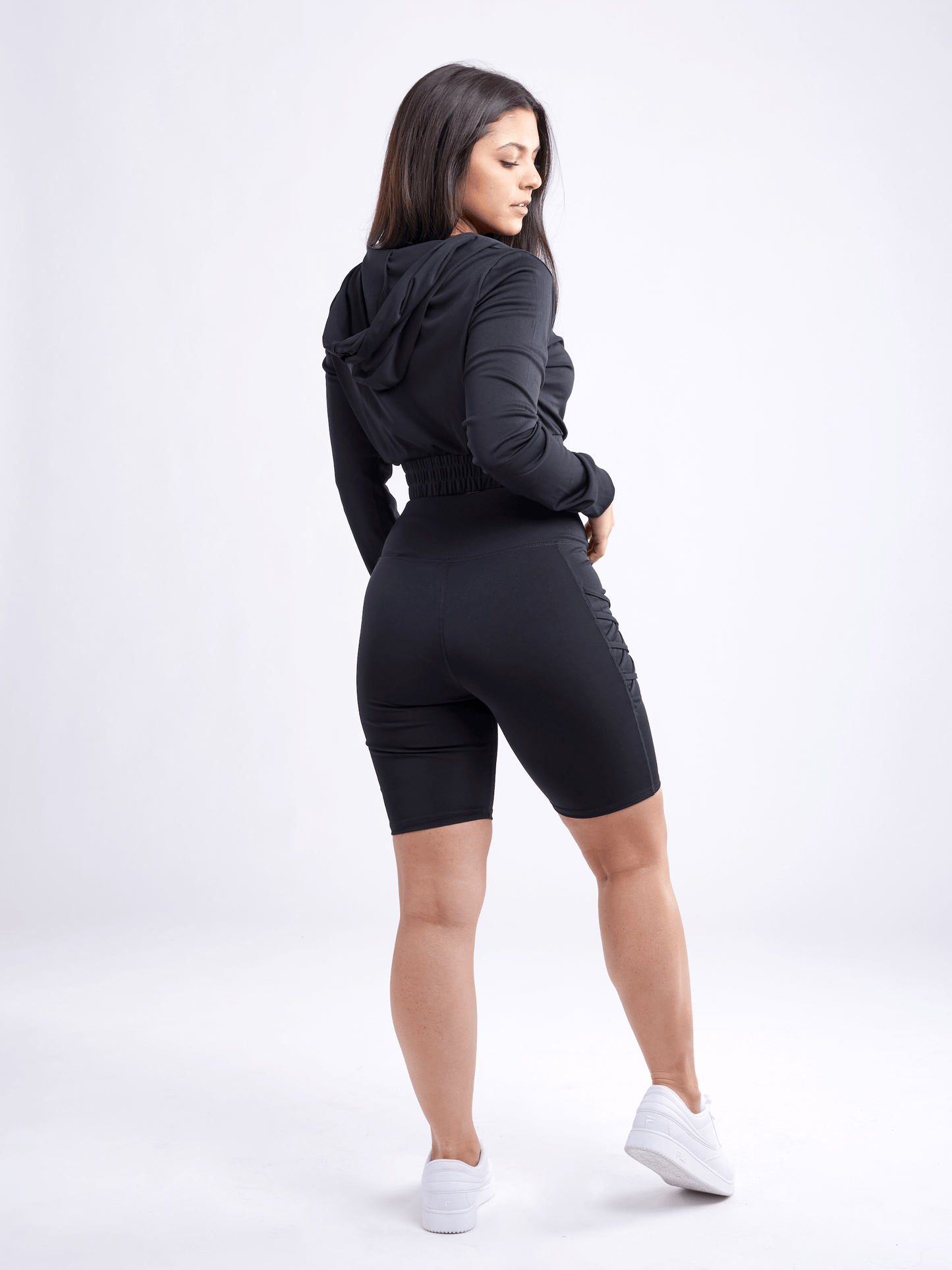 Short d'entraînement taille haute JupiterGear avec poches et design croisé