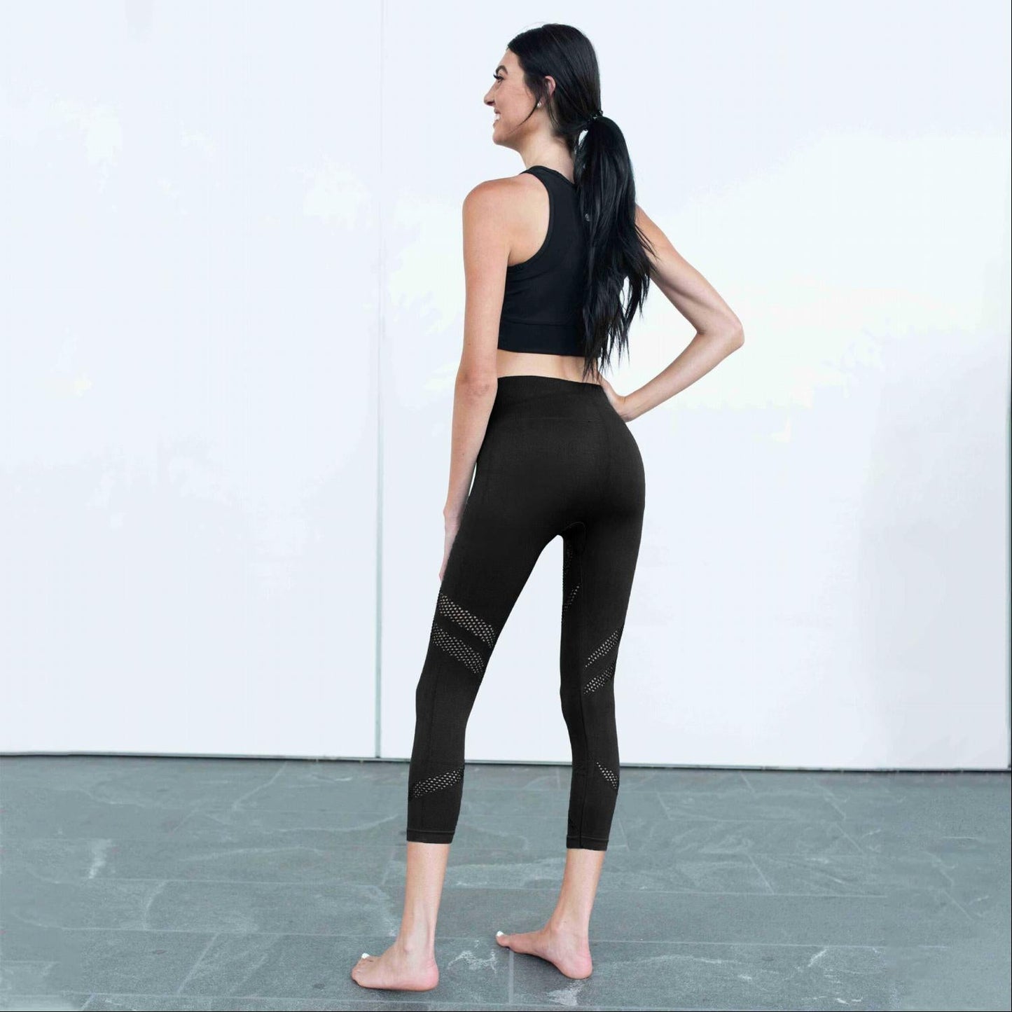 Legging de fitness Capri en maille aérée Active Musa