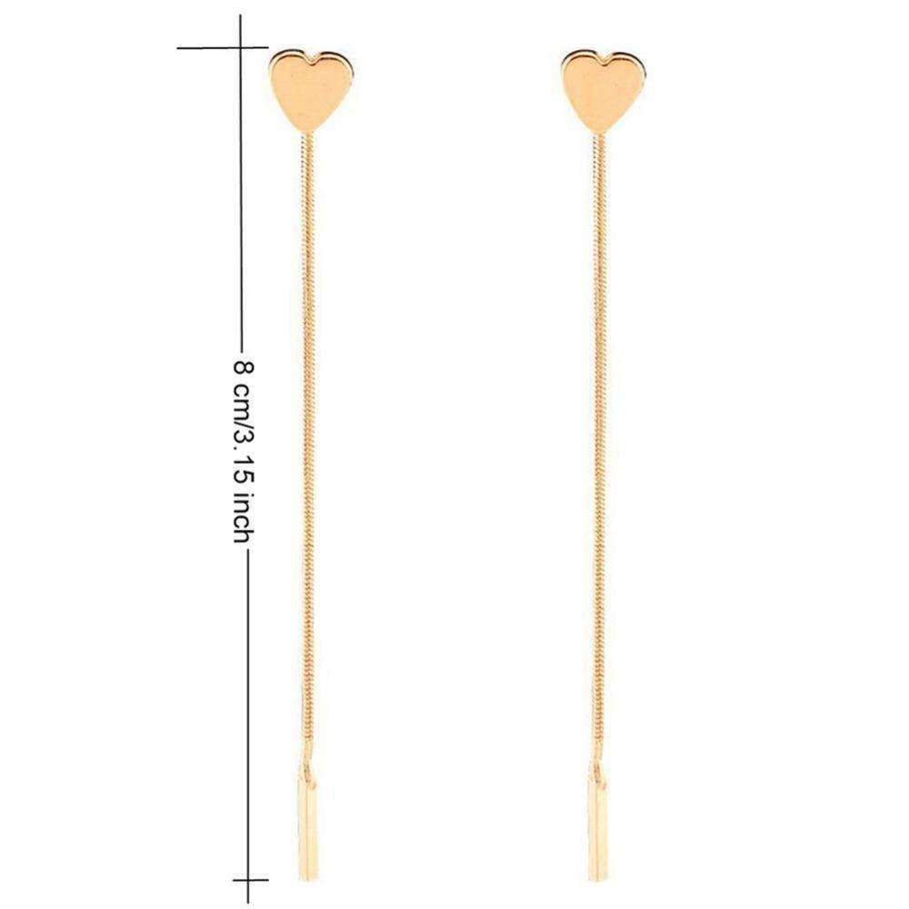 Boucles d'oreilles pendantes en forme de cœur