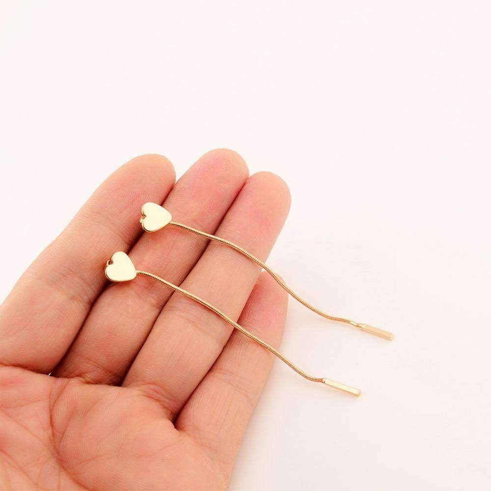 Boucles d'oreilles pendantes en forme de cœur