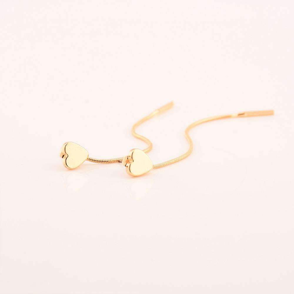 Boucles d'oreilles pendantes en forme de cœur