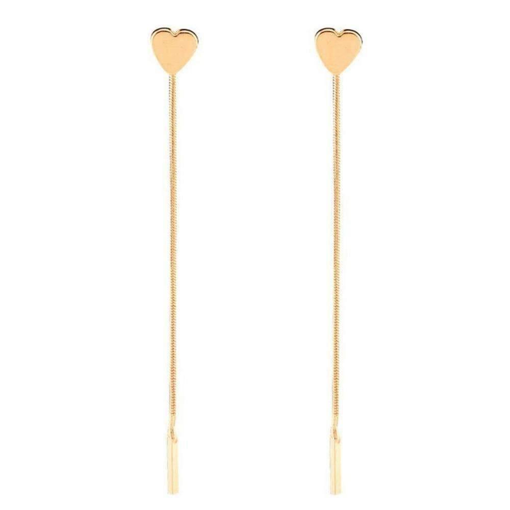Boucles d'oreilles pendantes en forme de cœur