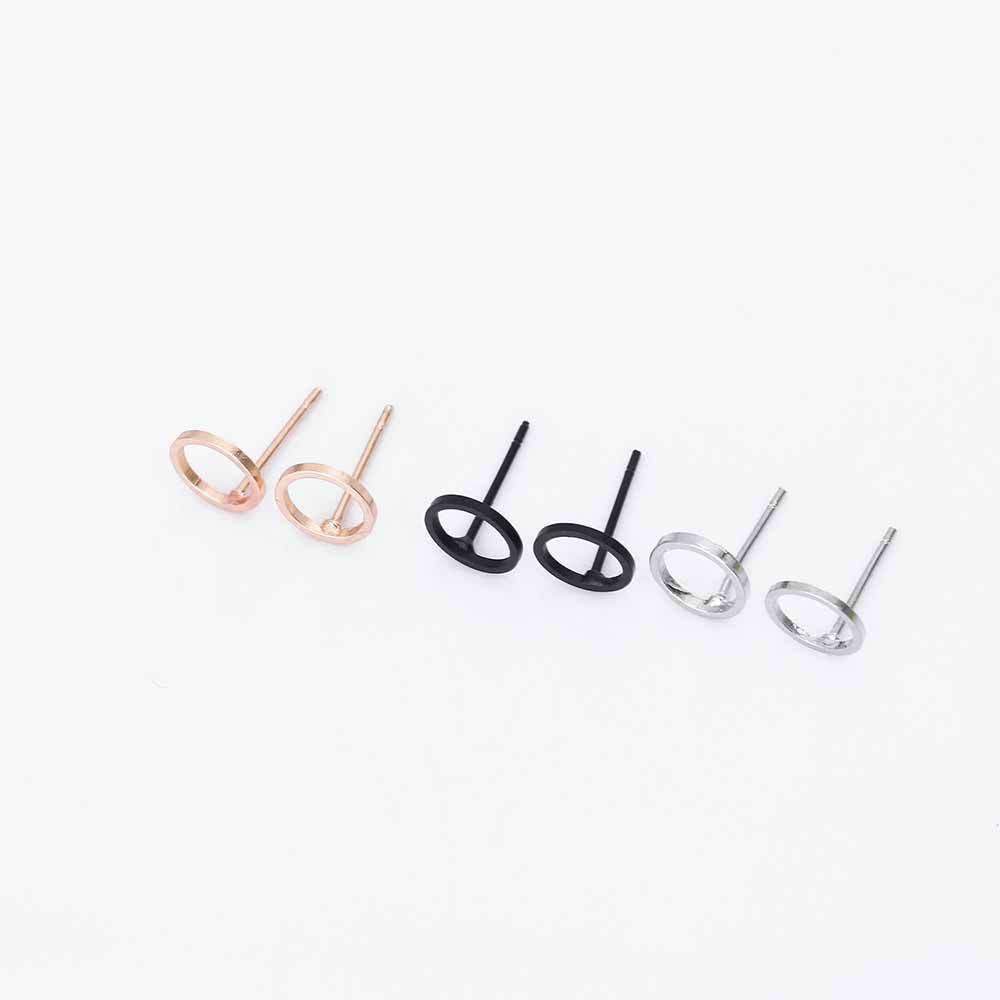 Boucles d'oreilles classiques en forme de cercle