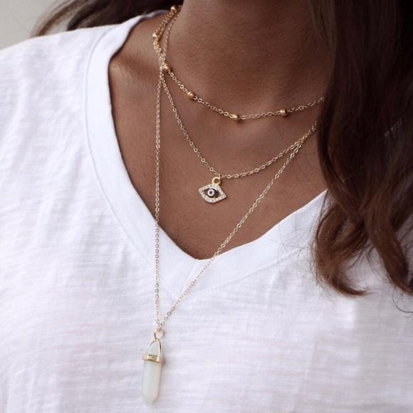 Collier multicouche All Seeing Eye
