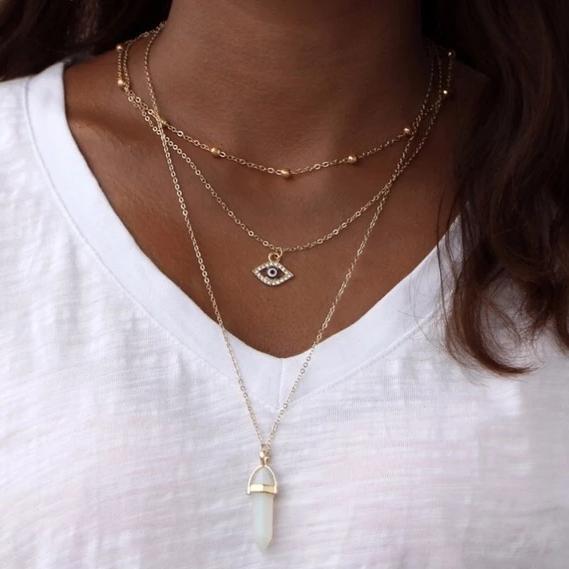 Collier multicouche All Seeing Eye