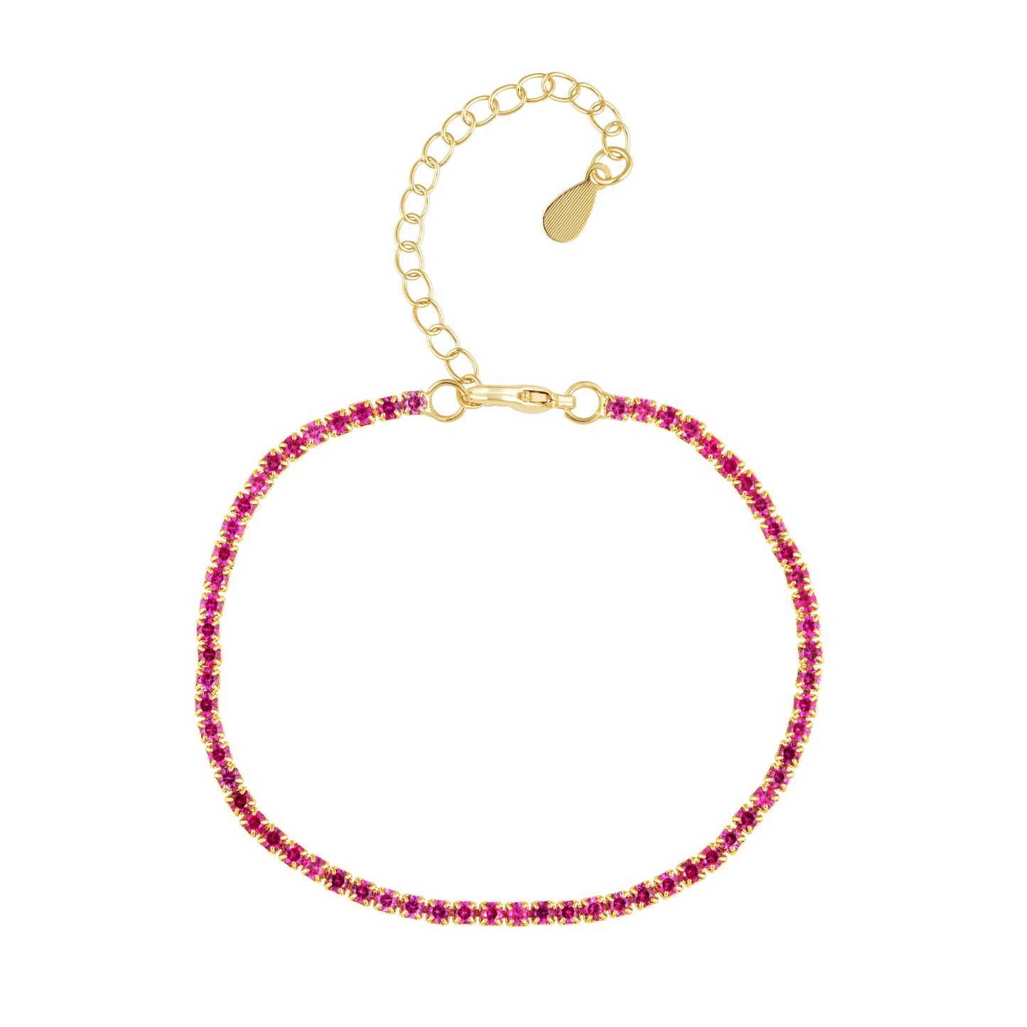 Pulsera de tenis Chloe rosa
