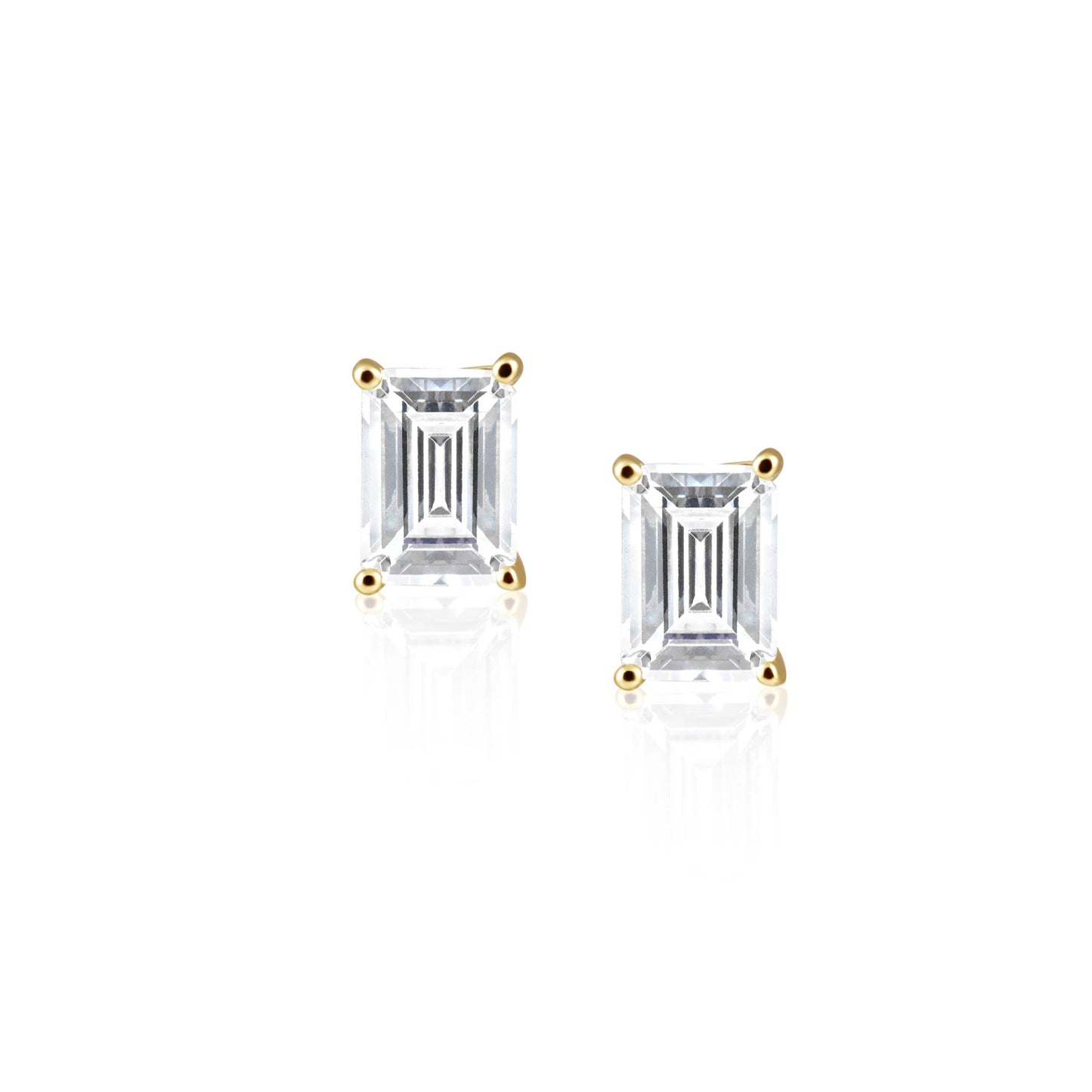 Clous d'oreilles taille émeraude Katie