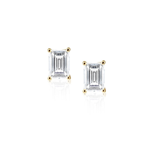 Clous d'oreilles taille émeraude Katie