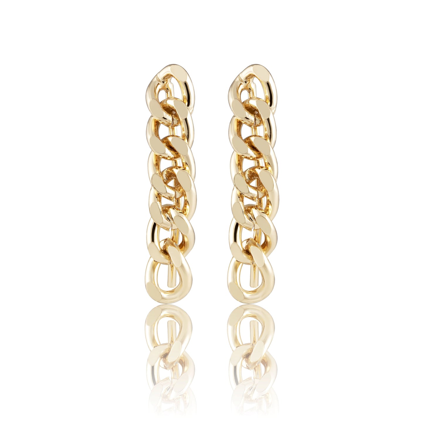 Boucles d'oreilles à maillons cubains Leila