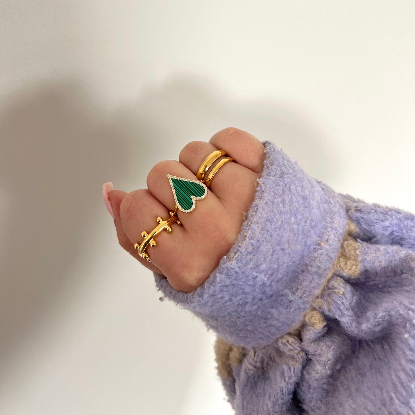 Bague Lucy Cœur Émeraude