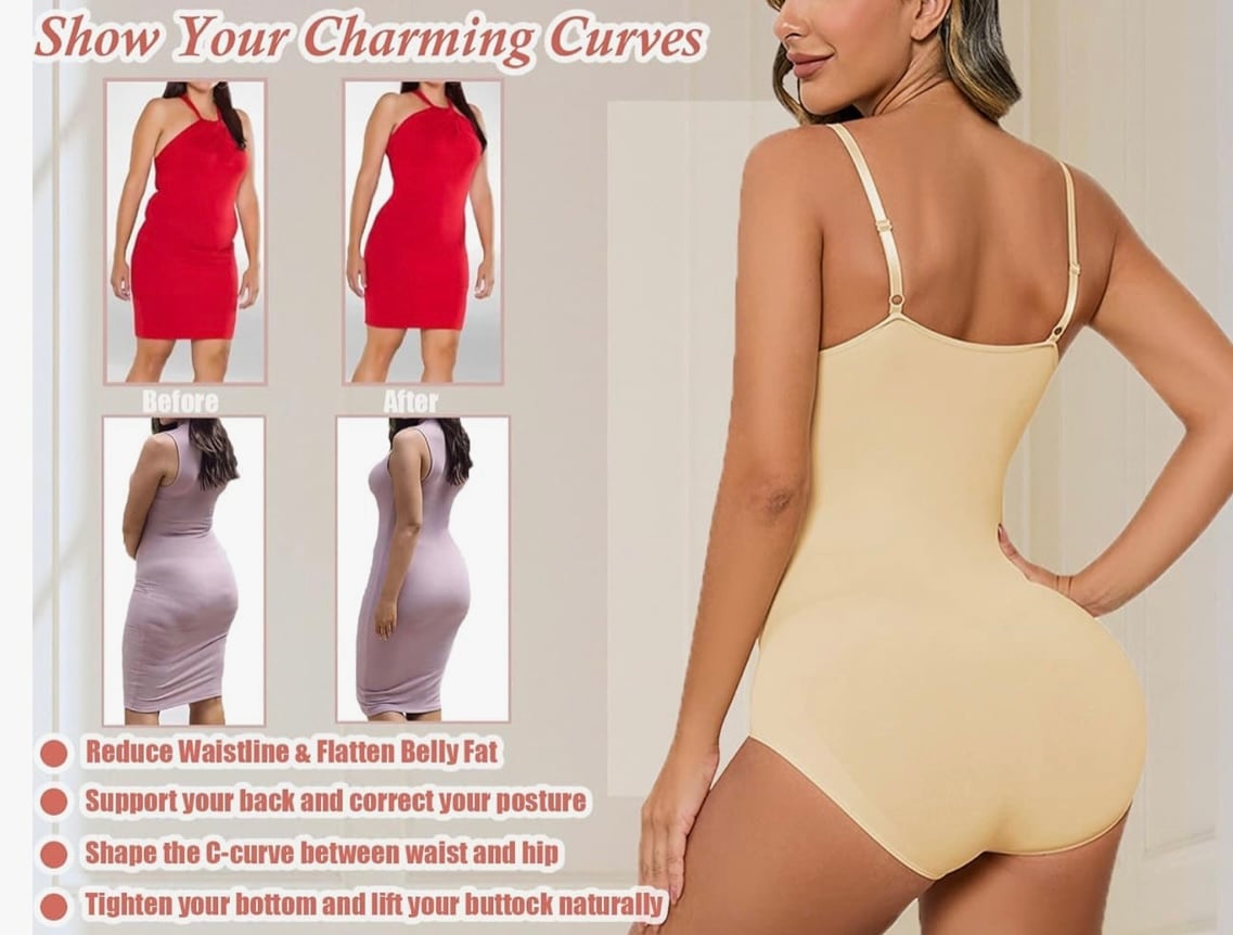 Body moldeador para mujer, moldeador de abdomen, moldeador de cuerpo completo delgado