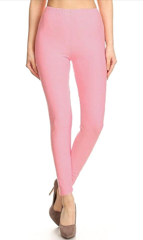 Leggings taille haute pour femme, pantalon uni à ceinture souple