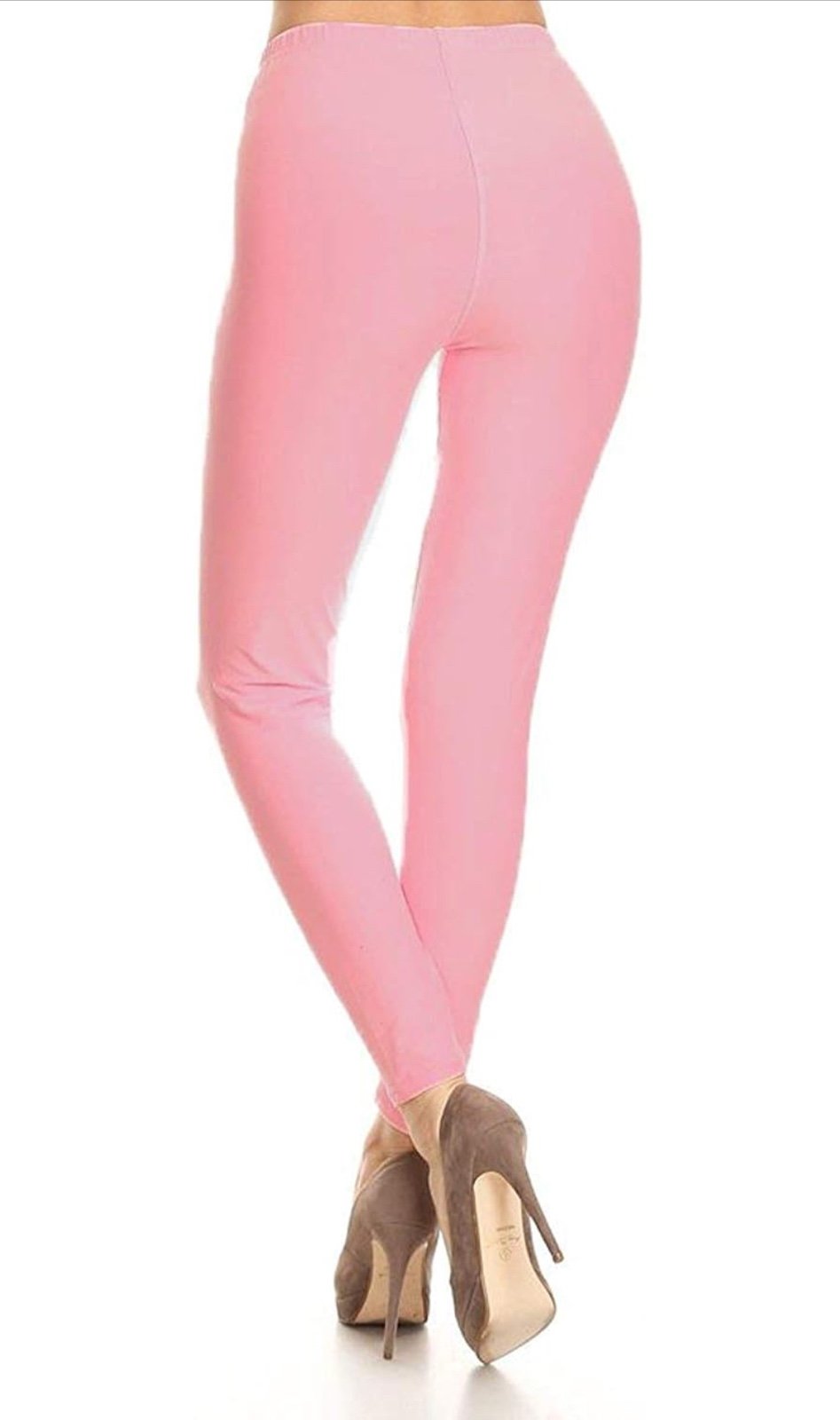 Leggings taille haute pour femme, pantalon uni à ceinture souple