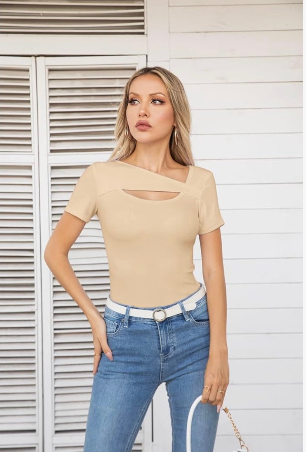 Hauts une pièce à manches longues et côtelés pour femme, vêtements d'automne tendance, taille S