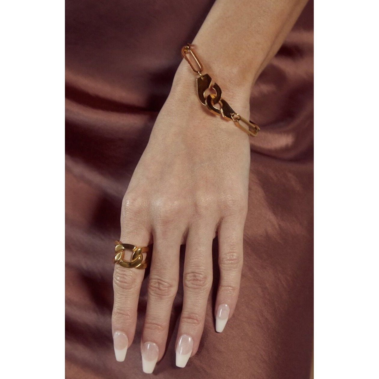 Bague chaîne surdimensionnée Mika