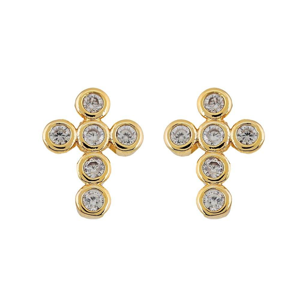 Boucles d'oreilles mini croix Mimi