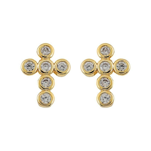 Boucles d'oreilles mini croix Mimi