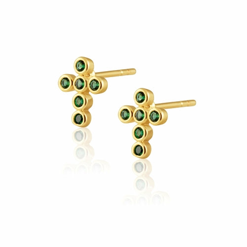 Boucles d'oreilles mini croix Mimi