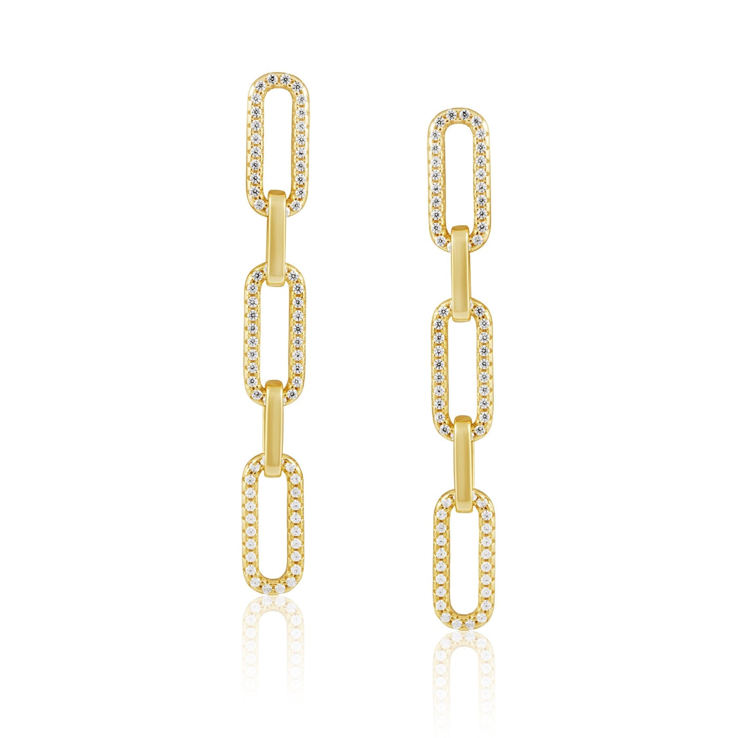 Boucle d'oreille Morgan CZ Link