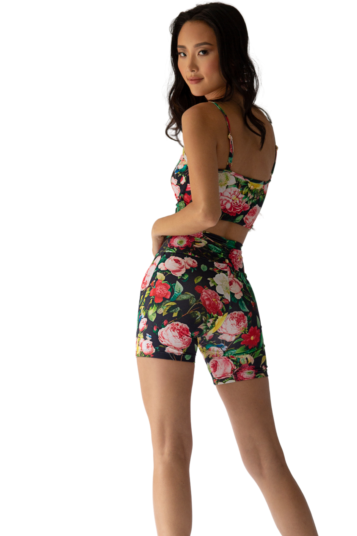 Short de sport froissé MISHA FLORAL