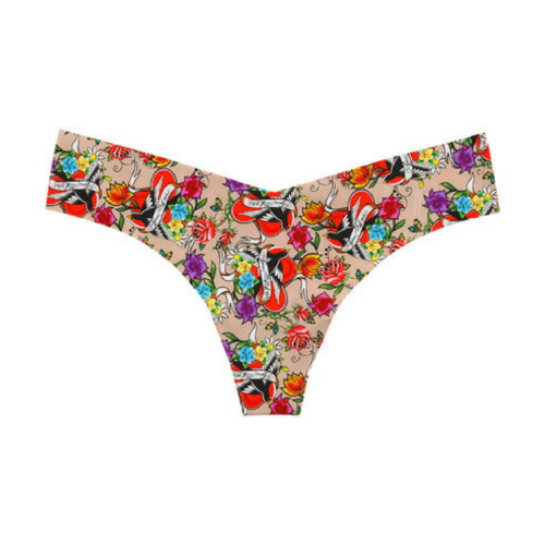 Tanga sin costuras con estampado divertido Commando