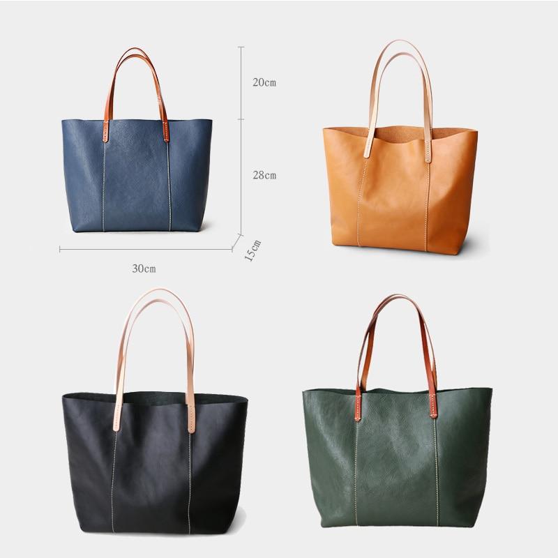Sac fourre-tout simple en cuir véritable