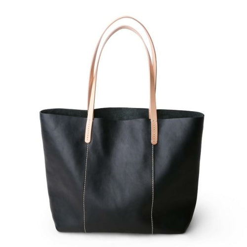 Sac fourre-tout simple en cuir véritable