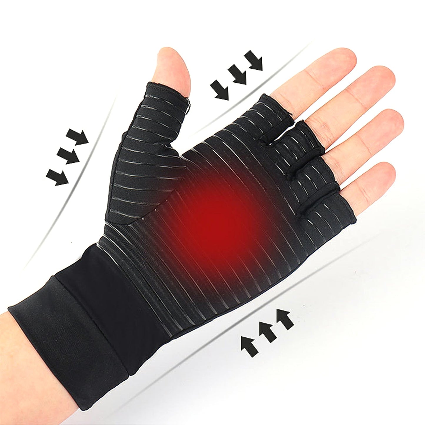 Gants de compression antidérapants en fibre de cuivre pour hommes et femmes, pour l'arthrite