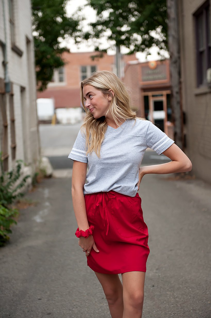 DT BREEZE Sporty Skirt in Red