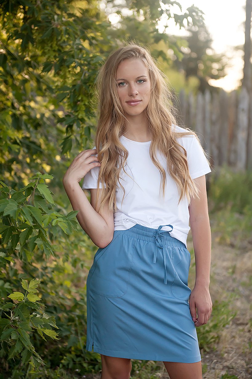 DT BREEZE Sporty Skirt in Sky Blue