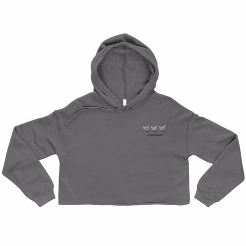 Sudadera corta con capucha de Jacki Easlick "Tres Pollos"