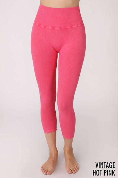 Capri taille haute vintage Well-In Vogue, taille unique, rose