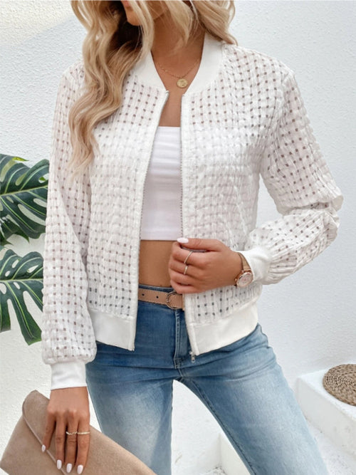 Veste zippée à manches longues