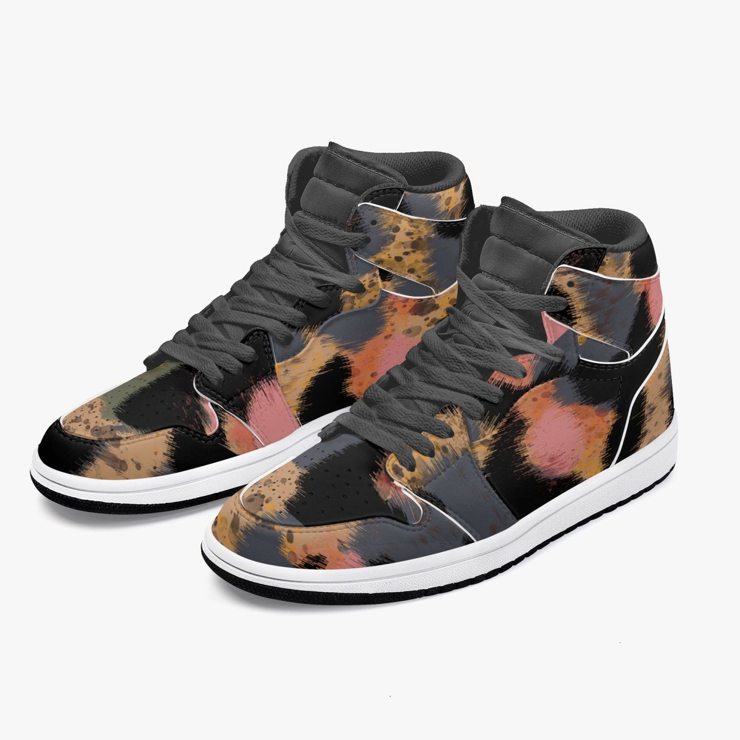 Zapatillas altas de cuero con estampado de leopardo de Jacki Easlick 