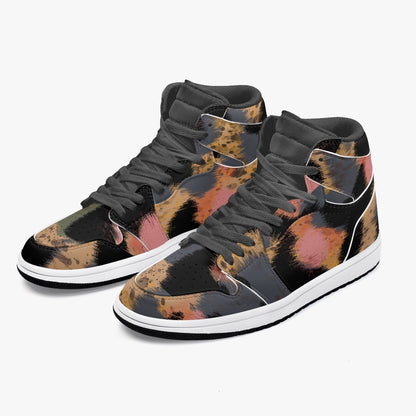 Zapatillas altas de cuero con estampado de leopardo de Jacki Easlick 