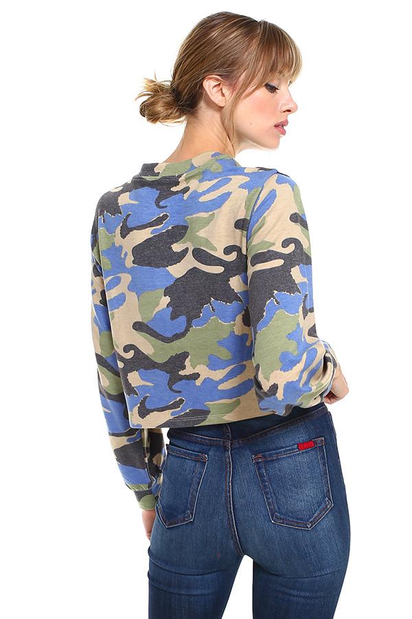 Veste courte zippée camouflage – Décontractée et tendance