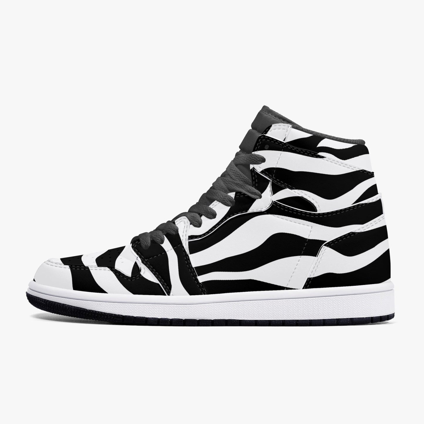 Zapatillas altas de piel con diseño de cebra de Jacki Easlick 