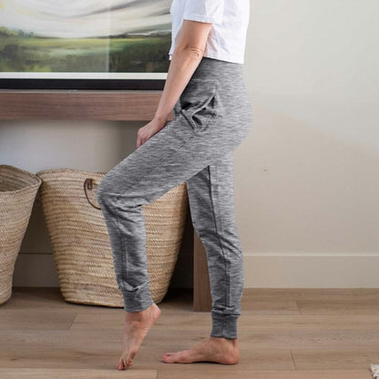 Stretch Terry Basic Wide Elastic Waistband Jogger