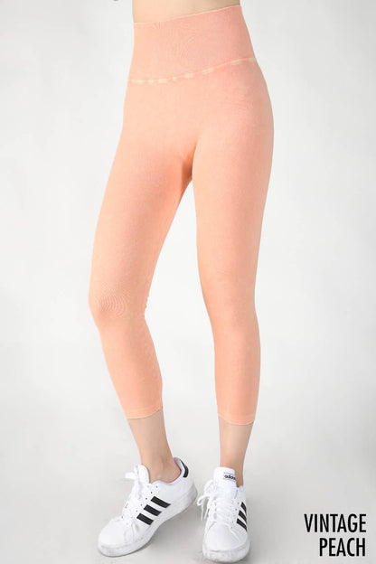 Capri taille haute vintage Well-In Vogue, taille unique, rose