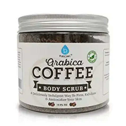 Exfoliante corporal de café arábico 100 % natural, 14 oz