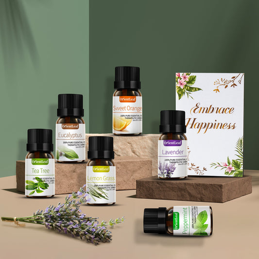 Aceites esenciales para difusores, extractos de plantas 100% naturales, seis aromas 