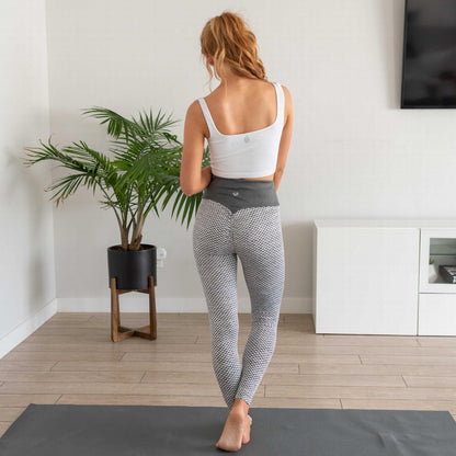 Leggings Tik Tok texturés en nid d'abeille pour femmes, yoga
