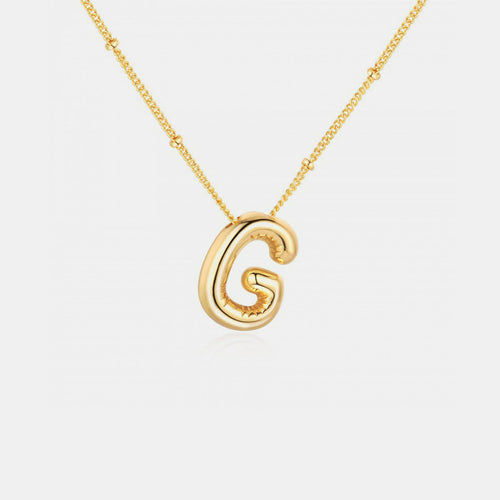 Collier pendentif lettre plaqué or