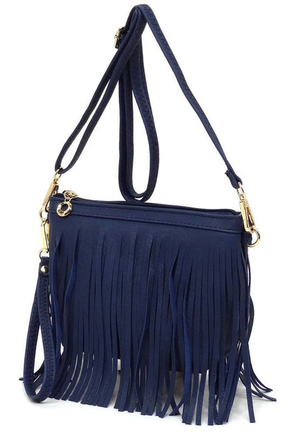 Sac bandoulière à franges western