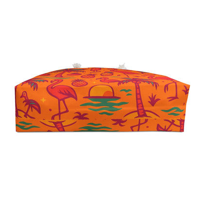 Bolso de fin de semana Trop Vibes – Estampado de piña y flamenco