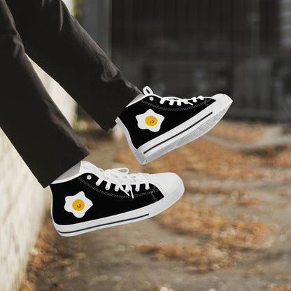 Zapatillas altas clásicas de lona Jacki Easlick Lux Egg - Blanco/Negro 