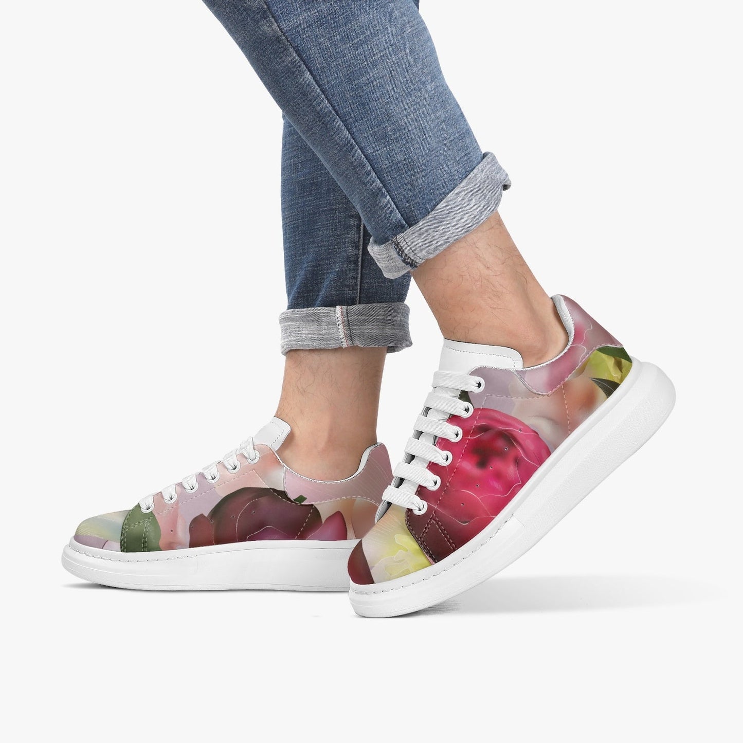 Zapatillas bajas de cuero con estampado floral de Jacki Easlick 