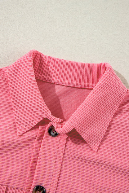 Chaqueta de pana Bonbon con botones, detalle de solapa y aberturas laterales