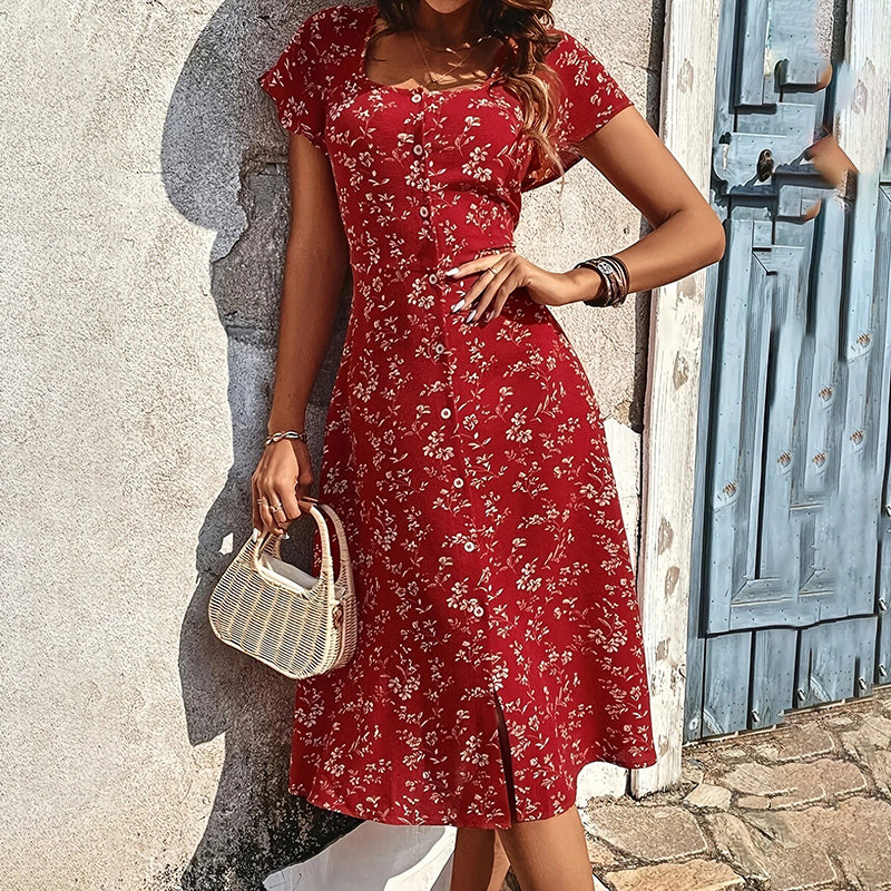 Vestido largo bohemio floral: el look imprescindible del verano