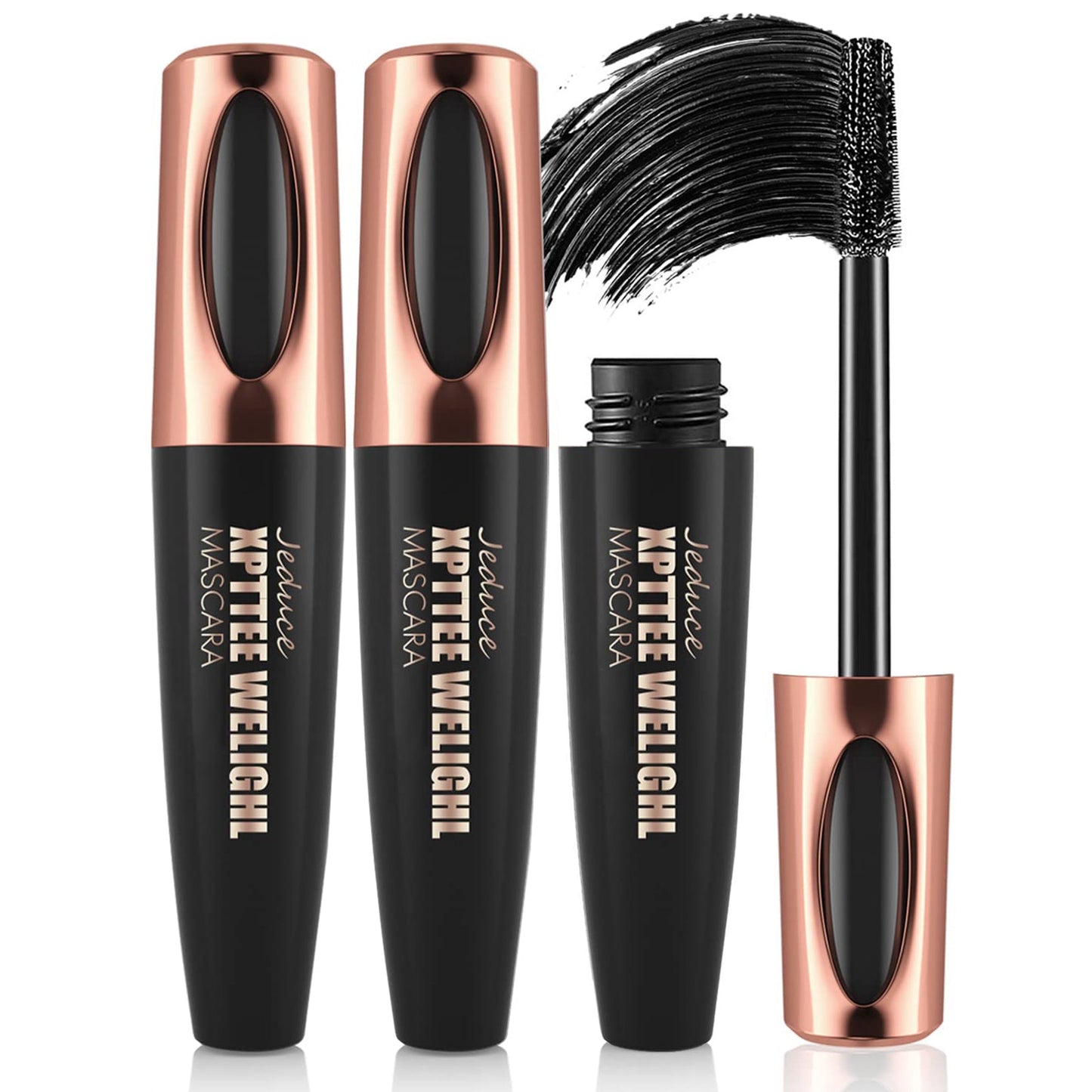 1/2 paquet de mascara noir 4D en fibre de soie pour extensions de cils